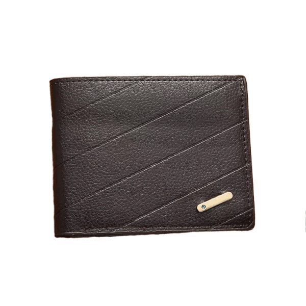 Luzneck Diagonal Classic Leather Wallet - Coffee